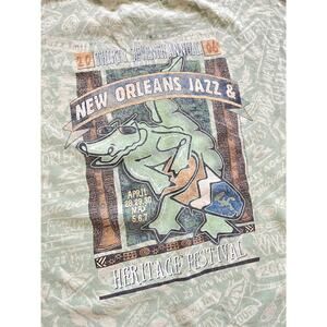 2006 New Orleans Jazz Fest Green T-Shirt Music Festival Size XXL Limited Green